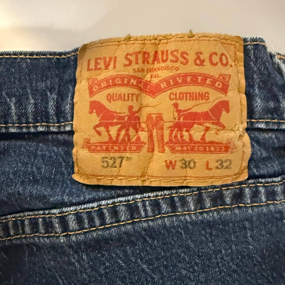 Levis 527 Slim Bootcut Jeans Mens 30x32 Medium Wash Blue Denim